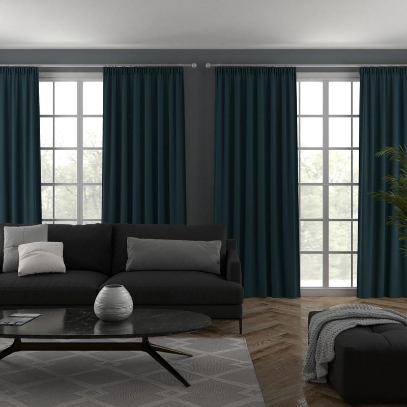 Louis Made to Measure Curtain Petrol