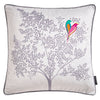 Sara Miller Love Birds Filled Cushion 50cm x 50cm Grey