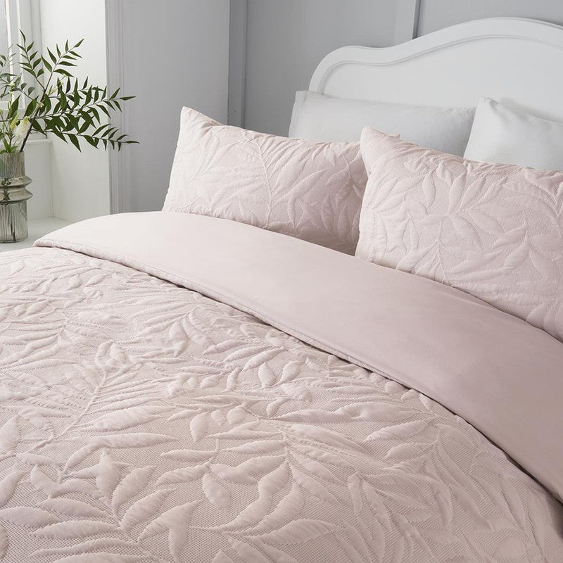 Serene Luana Duvet Cover Bedding Set Blush