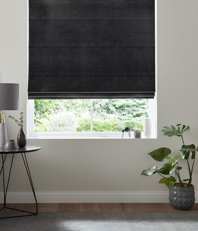 Lugano Made to Measure Roman Blind Ebony