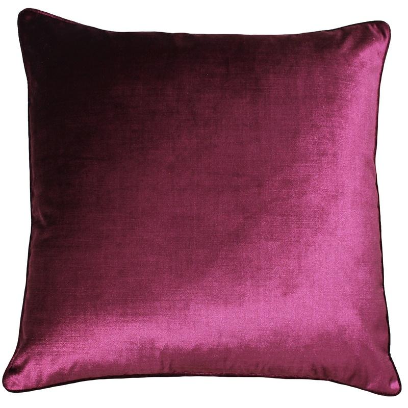 Paoletti Luxe Filled Cushion 55cm x 55cm Cranberry