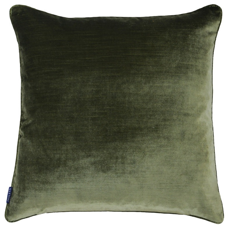 Paoletti Luxe Filled Cushion 55cm x 55cm Olive