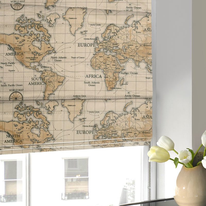 Maps Made to Measure Roman Blind Multi