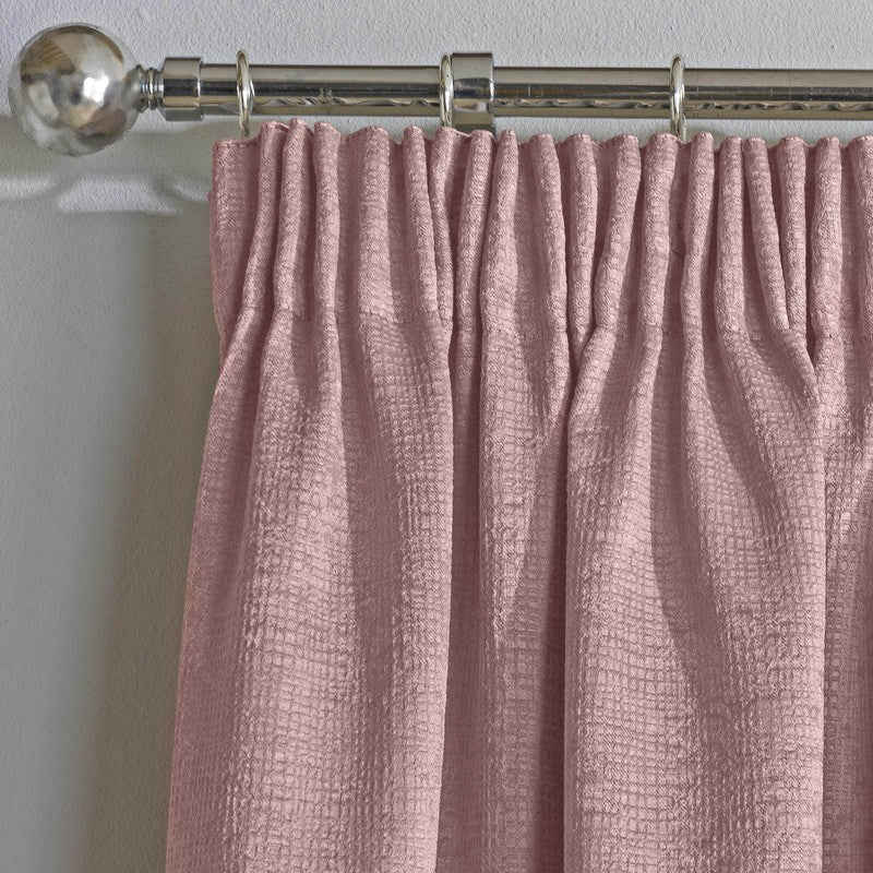 Matrix Thermal Blockout Ready Made Pencil Pleat Curtains Blush