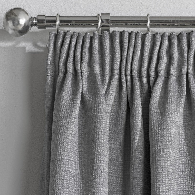 Matrix Thermal Blockout Ready Made Pencil Pleat Curtains Grey