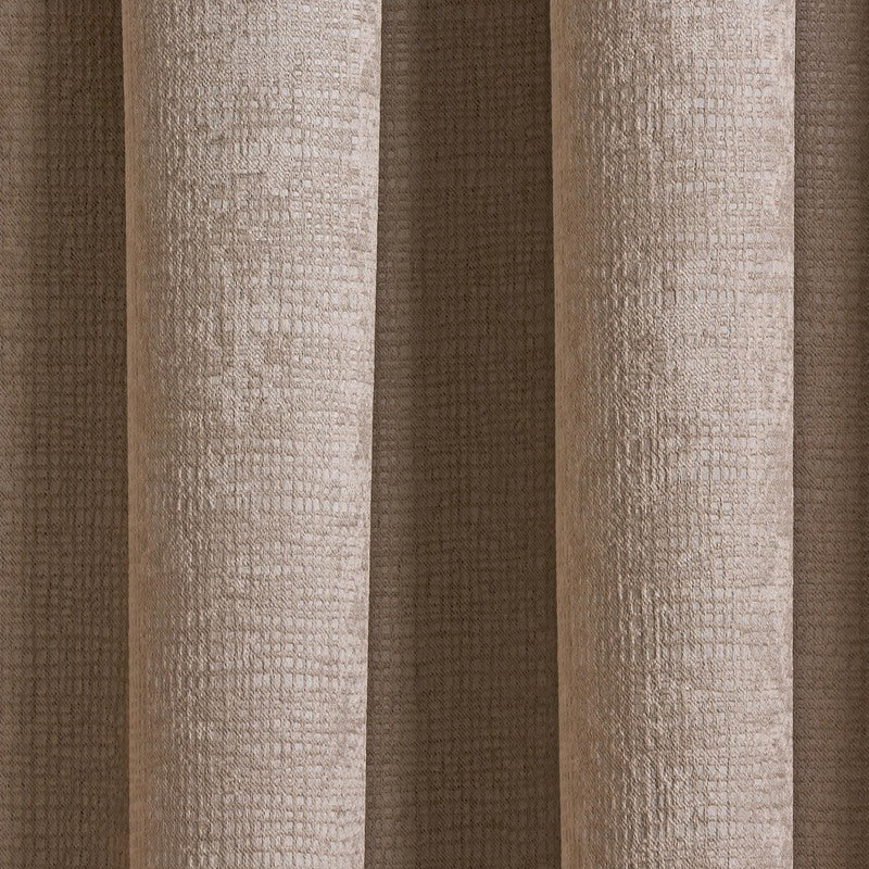 Matrix Thermal Blockout Ready Made Pencil Pleat Curtains Latte