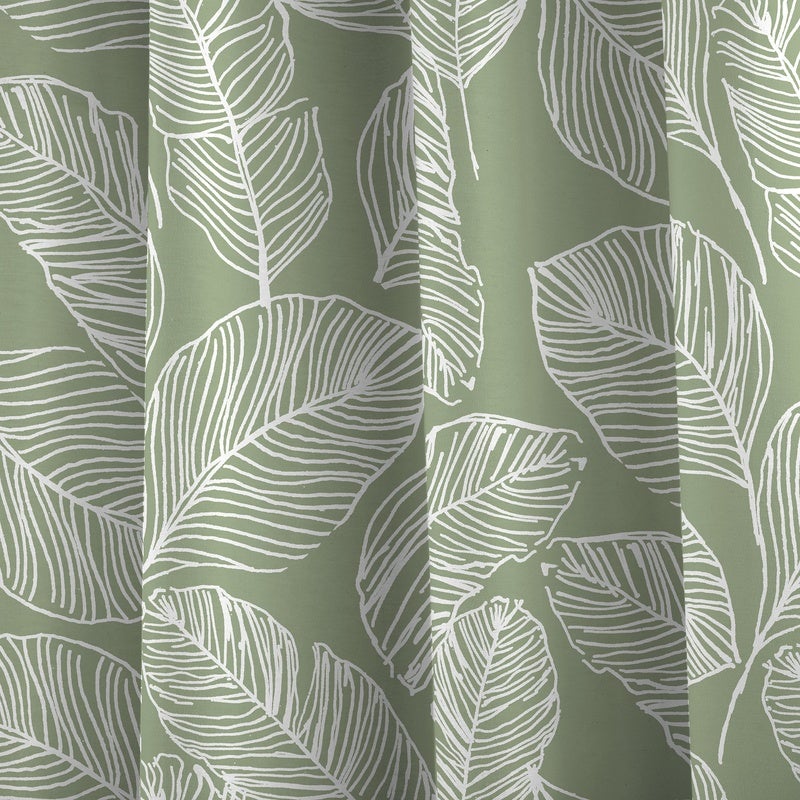 Fusion Matteo Ready Made Eyelet Curtains Green