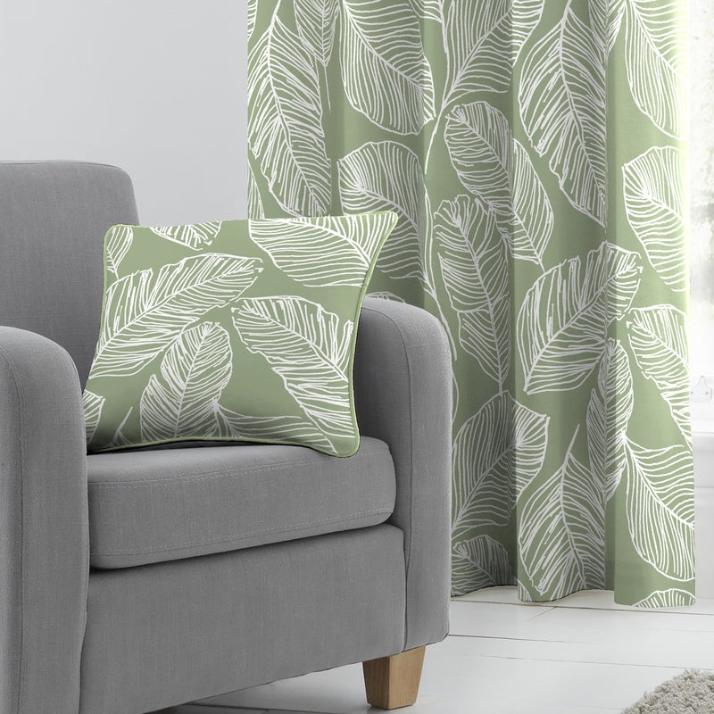 Fusion Matteo Filled Cushion 43cm x 43cm Green