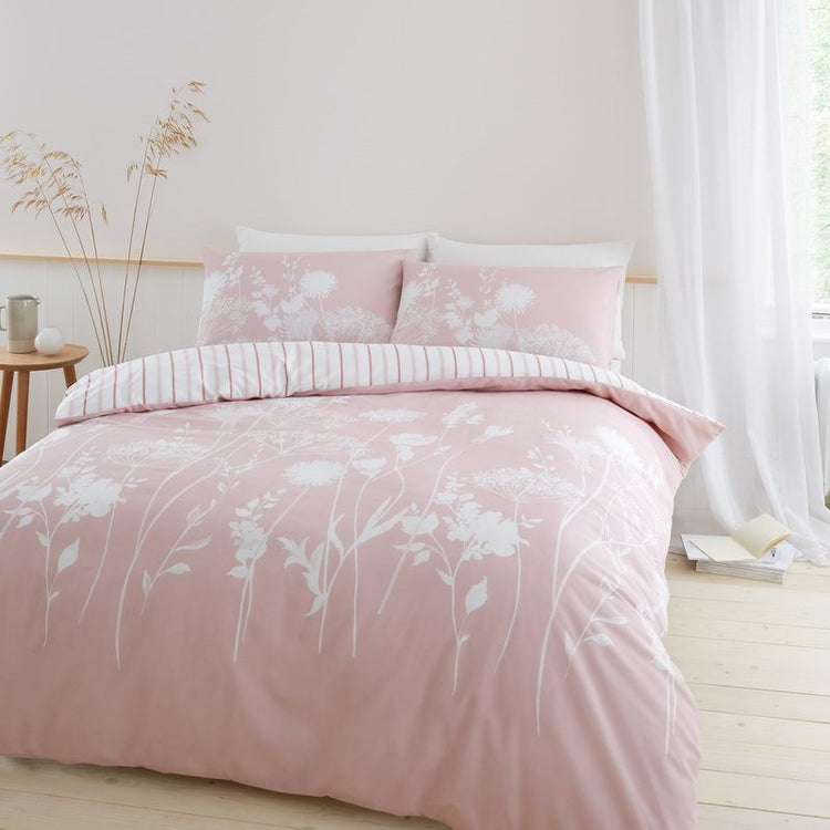 Catherine Lansfield Juego Edredón Floral Verde – Doble, 100% Poliéster (Meadowsweet)