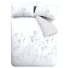Catherine Lansfield Meadowsweet Floral Duvet Cover Bedding Set White Grey