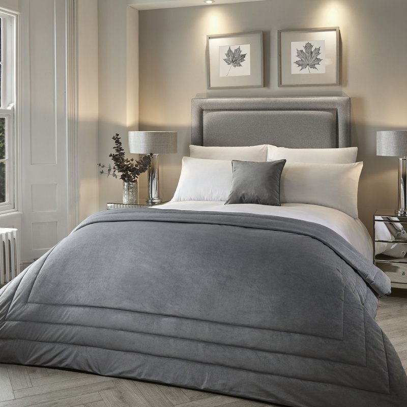 Soiree Melanie 150cm x 220cm Bedspread Slate