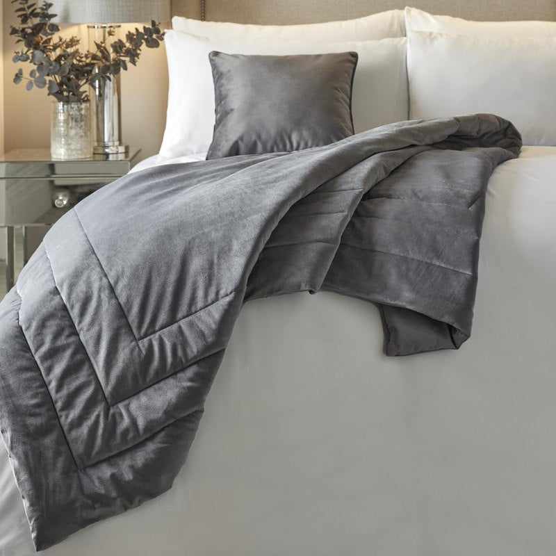 Soiree Melanie 150cm x 220cm Bedspread Slate