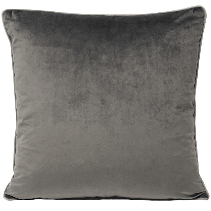 Paoletti Meridian Filled Cushion 55cm x 55cm Charcoal Dove