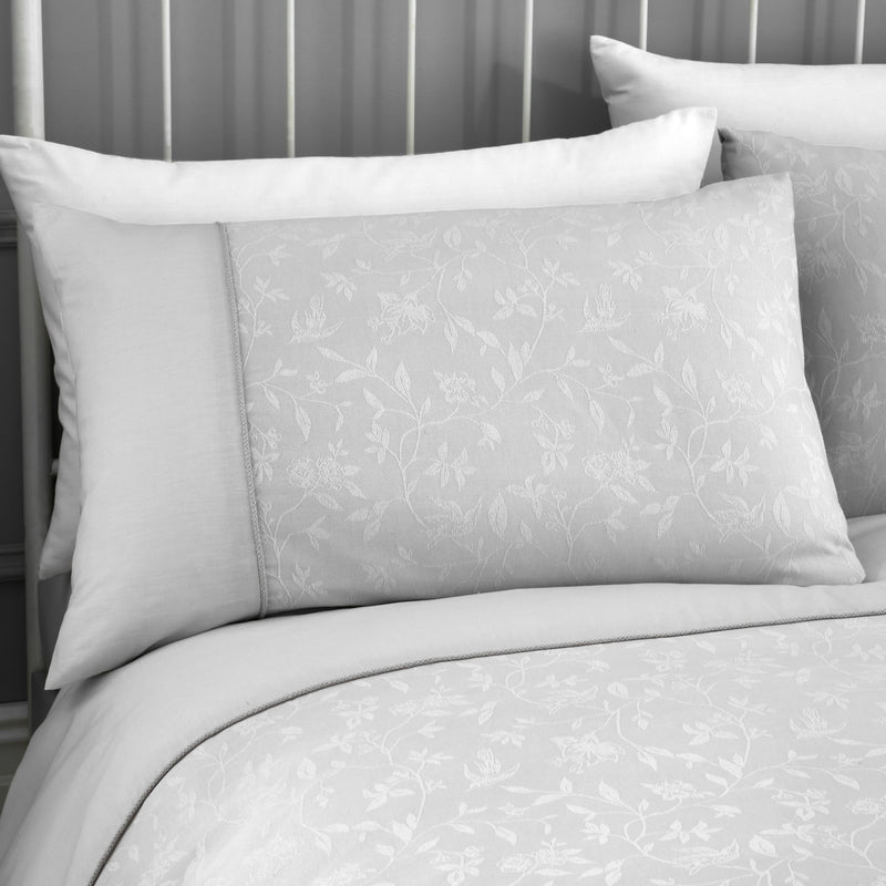 Dreams & Drapes Michaela Duvet Cover Bedding Set Silver