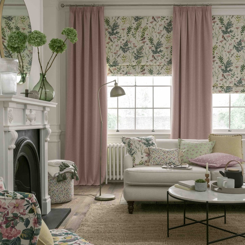 Clarke & Clarke Ornella Fabric Charcoal and Chartreuse