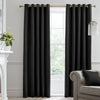 Laurence Llewelyn-Bowen Montrose Ready Made Eyelet Blackout Curtains Black