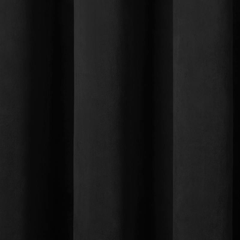 Laurence Llewelyn-Bowen Montrose Ready Made Eyelet Blackout Curtains Black