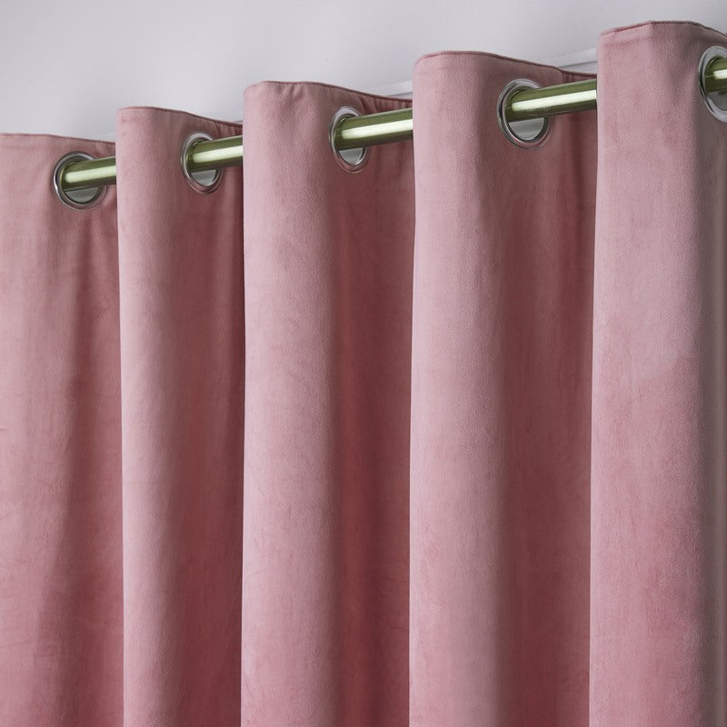 Laurence Llewelyn-Bowen Montrose Blackout Ready Made Eyelet Curtains Blush