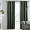 Laurence Llewelyn-Bowen Montrose Ready Made Eyelet Blackout Curtains Bottle Green