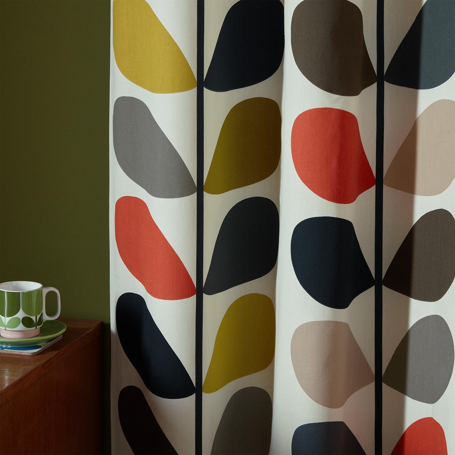 Orla Kiely Stem Ready Made Eyelet Curtains Multi