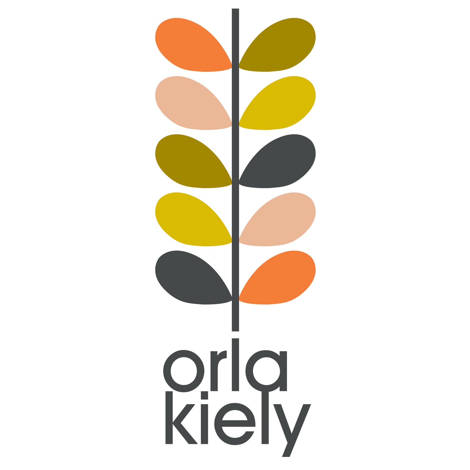 Orla Kiely Stem Ready Made Eyelet Curtains Multi