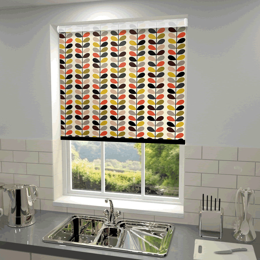 Orla Kiely Multi Stem Made to Measure Blackout Roller Blind Tomato