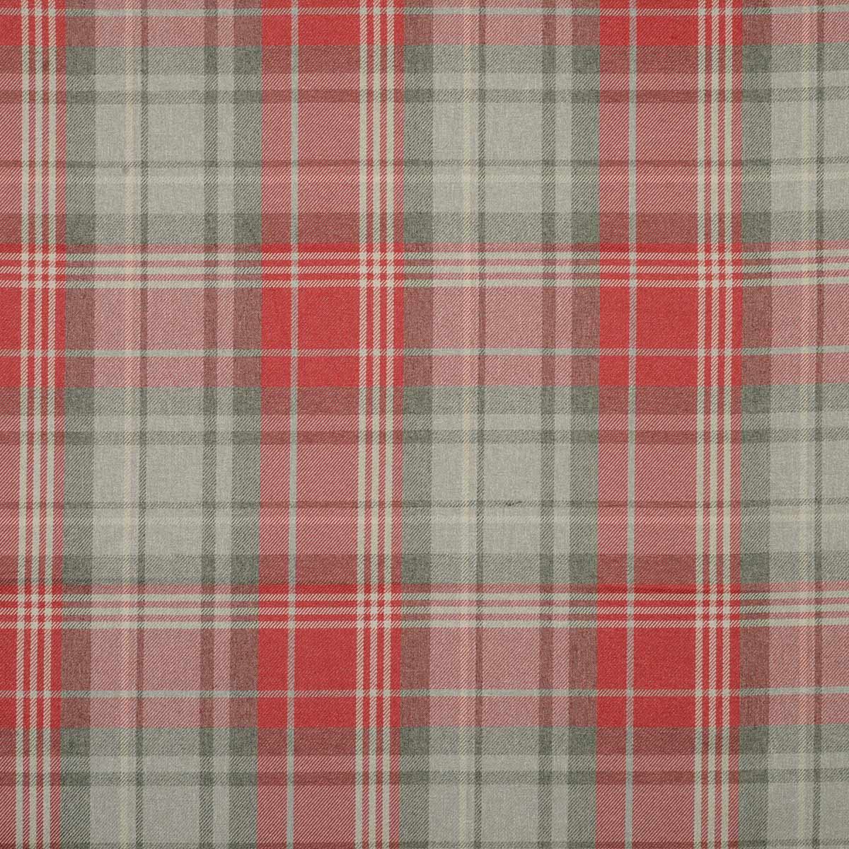 Napoli Curtain Fabric Red/Grey