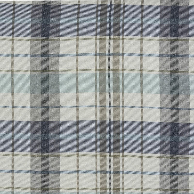 Nevis Check Fabric Seafoam