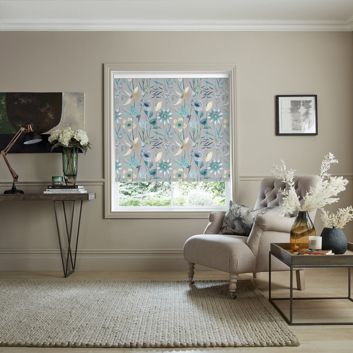Voyage Oceania Made to Measure Blackout Roller Blind Mineral