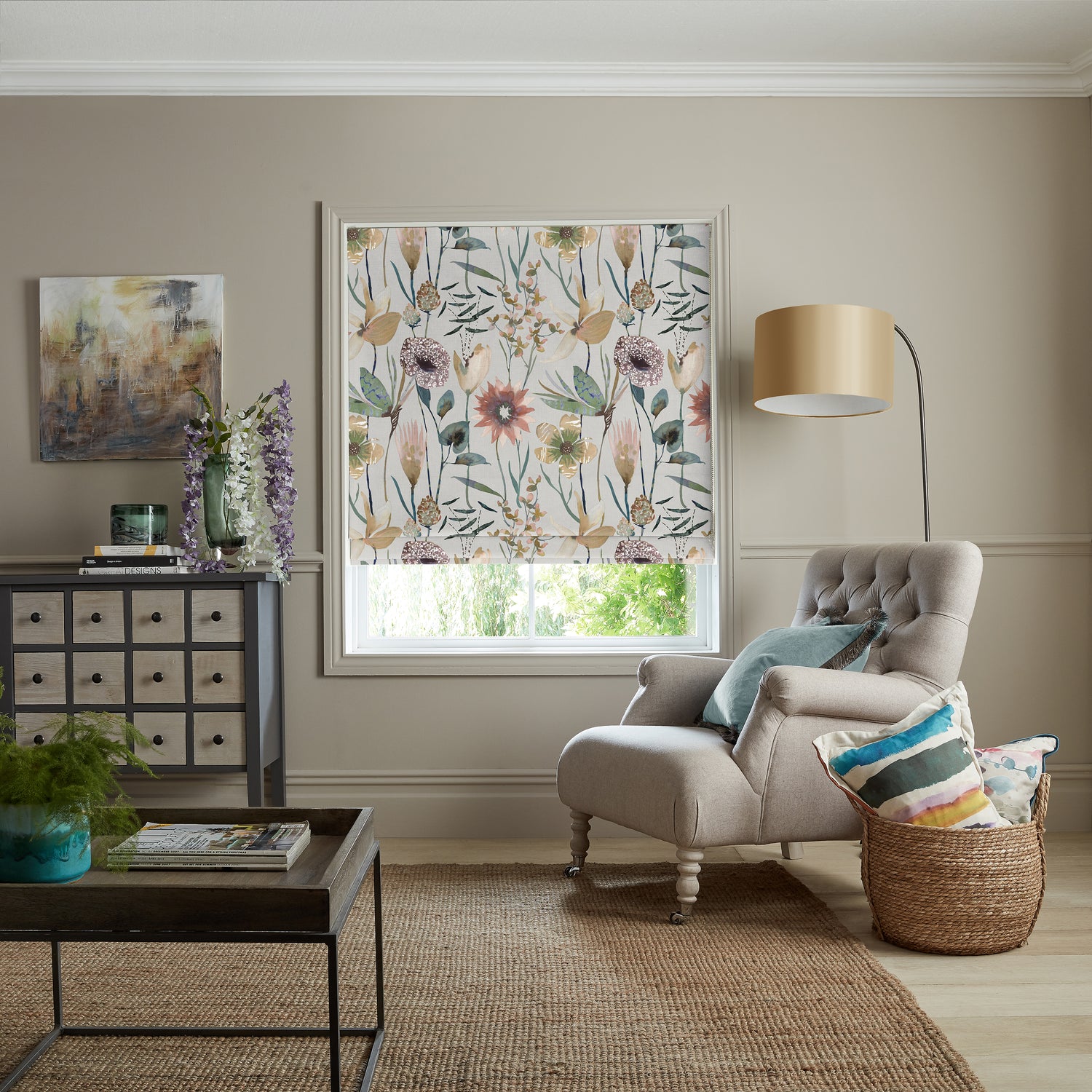 Voyage Oceania Made to Measure Roman Blind Sandstone
