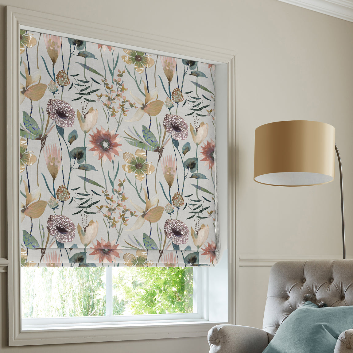 Voyage Oceania Made to Measure Roman Blind Sandstone