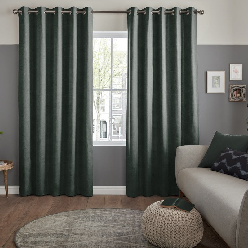 Florence Velvet Made to Measure Curtain Forest