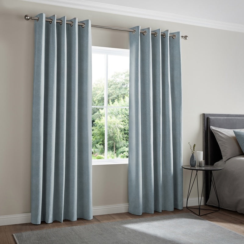 Florence Velvet Made to Measure Curtain Sky