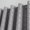 Oriental Ready Made Eyelet Curtains Silver