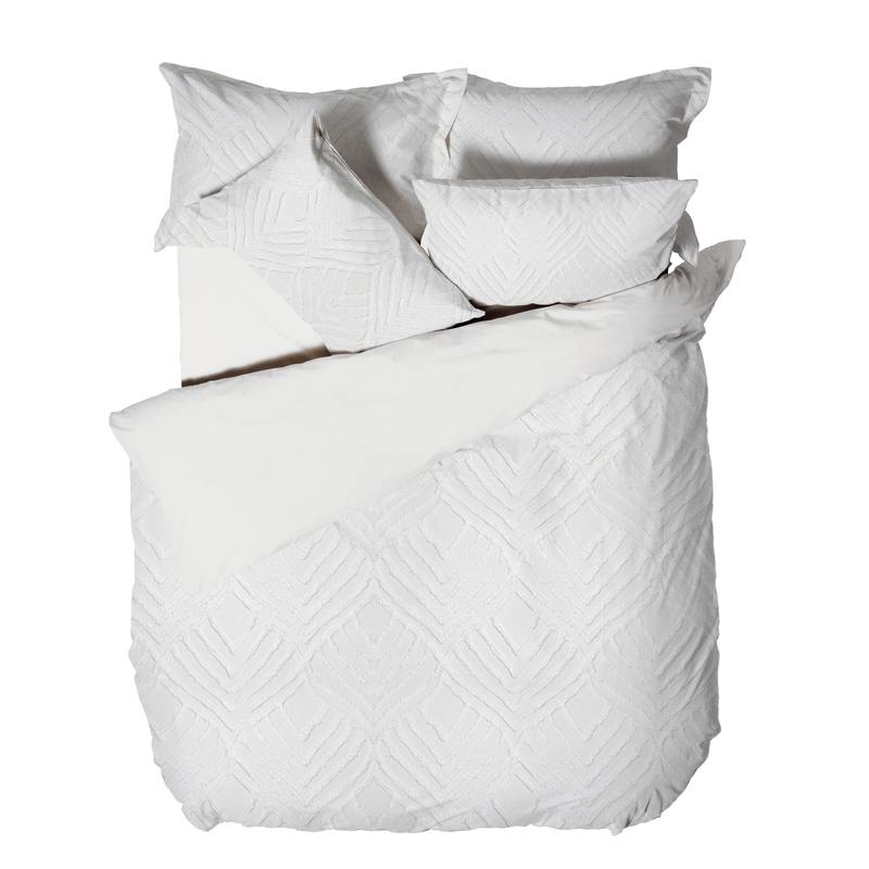Linen House Palm Springs Duvet Cover Bedding Set White