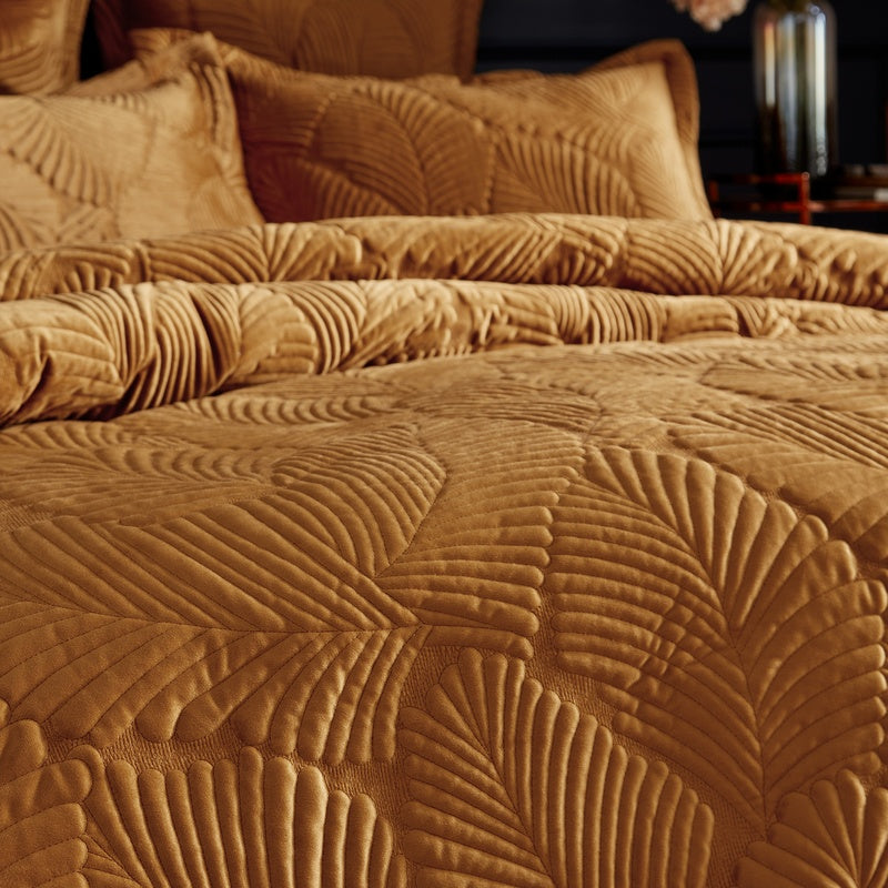 Paoletti Palmeria Duvet Cover Bedding Set Gold