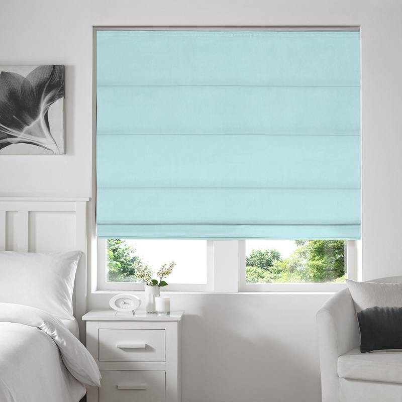 Cotton Panama Made to Measure Roman Blind Duckegg