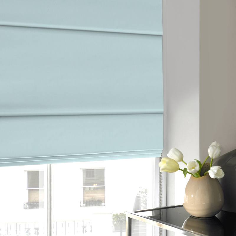 Cotton Panama Made to Measure Roman Blind Duckegg