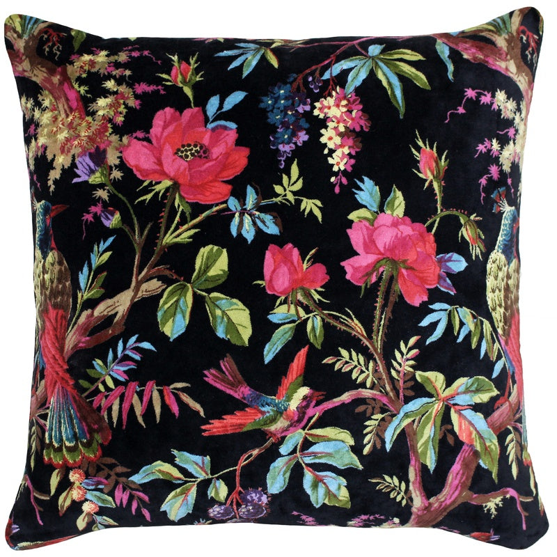 Paoletti Paradise Filled Cushion 50cm x 50cm Black