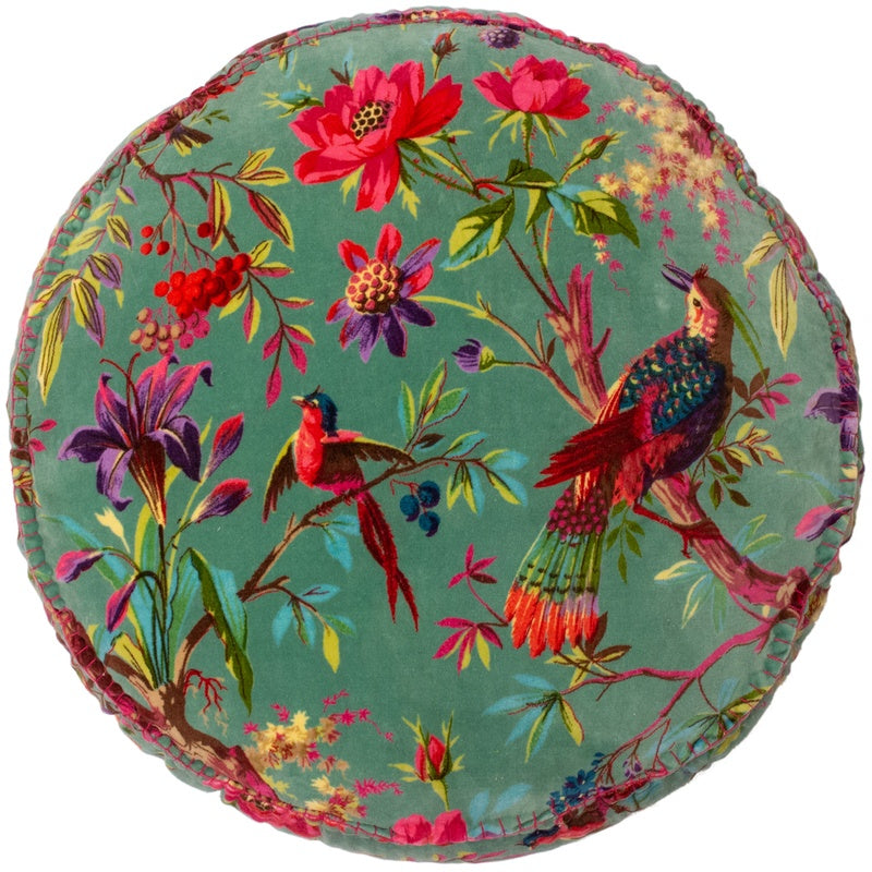 Paradise Round Filled Cushion 50cm x 12cm Mineral