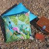 Peacock Outdoor Floor Filled Cushion 70cm x 70cm Blush