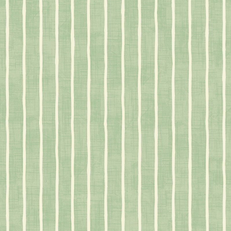 Pencil Stripe Curtain Fabric Lemongrass