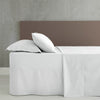 Catherine Lansfield Percale Polycotton Plain Dye Bed Linen Fitted Sheet White