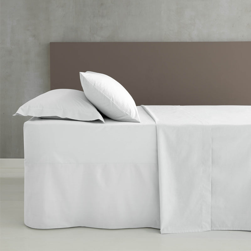 Catherine Lansfield Percale Plain Dye Pillowcase Housewife White - Pair