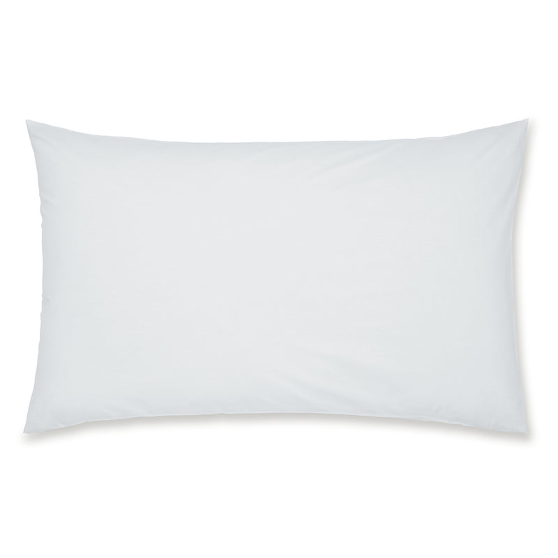 Catherine Lansfield Percale Plain Dye Pillowcase Housewife White - Pair