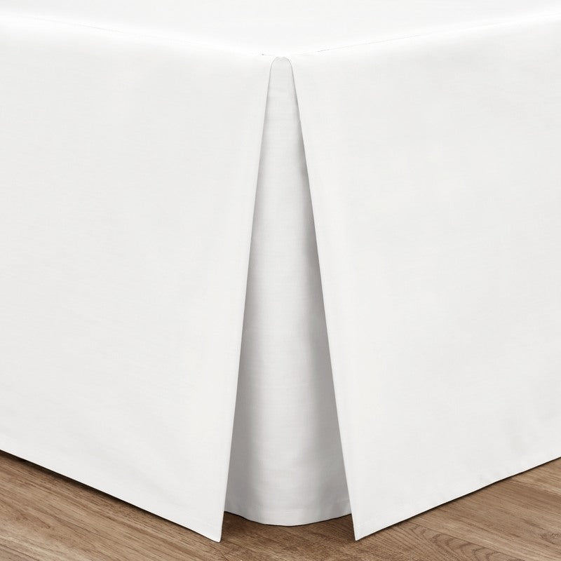 Catherine Lansfield Percale Polycotton Plain Dye Pleated Bedding Valance White