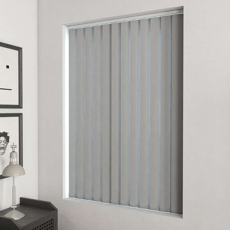 Plain PVC Blackout Made to Measure Vertical Blind Granite