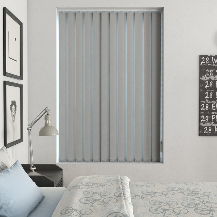 Plain PVC Blackout Made to Measure Vertical Blind Granite