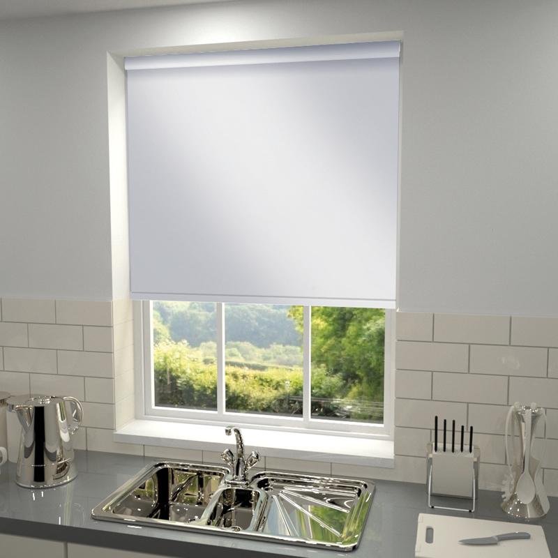 Plain PVC Made to Measure Blackout Roller Blind White