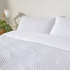 Yard Polka Tuft Duvet Cover Bedding Set White